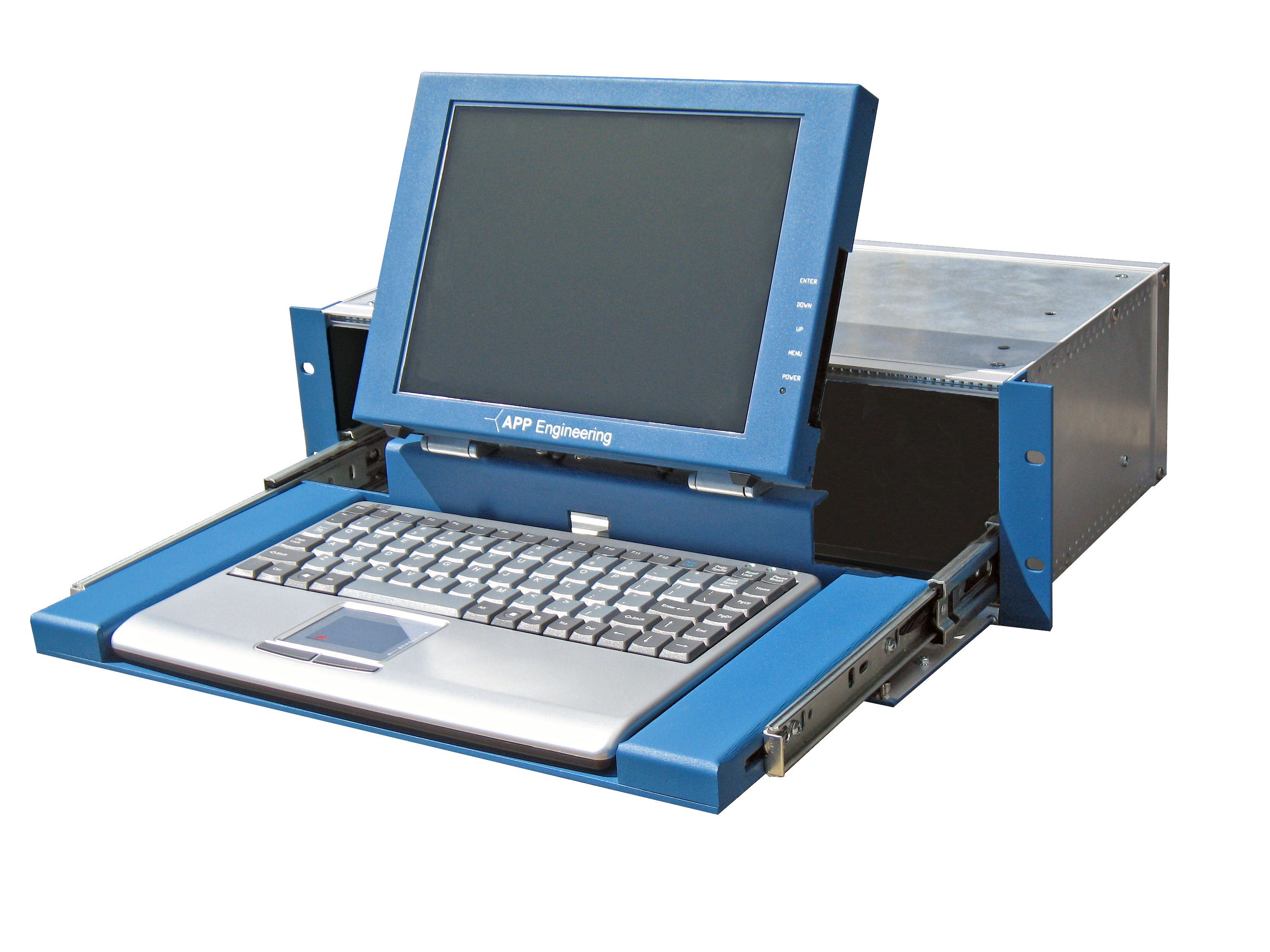 Rugged Monitor and Keyboard associated with Digital Fault Recorder